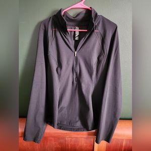 NWT YOGALICIOUS black spandex workout top size Large